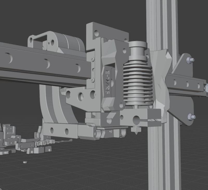 ender3 linear rail servo klicky dock