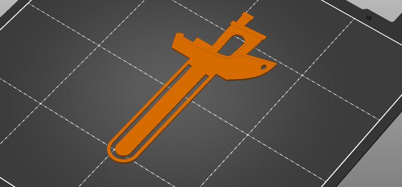 a classic model of the 3d benchy as a bookmark