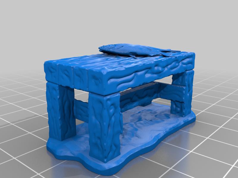 Small Scale Fish on Rough Table