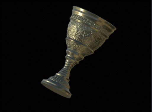 Wine decorated glass