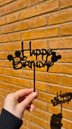 mickey mouse/disney happy birthday topper