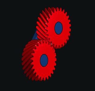 Helical gear simple model