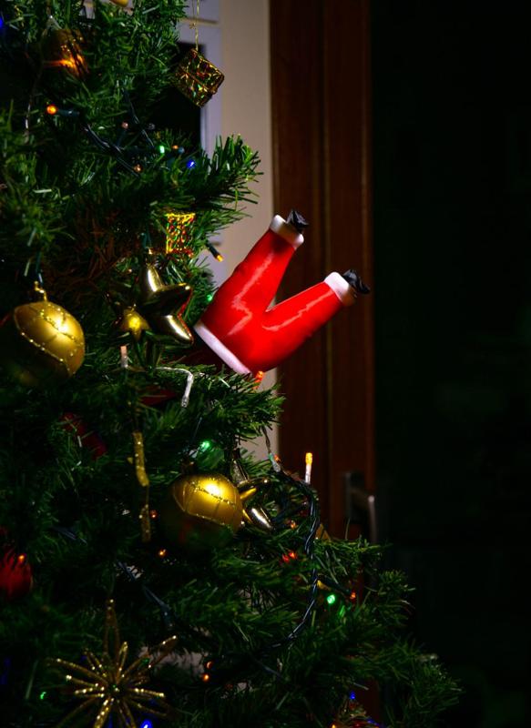 Santa Stuck in the Tree!