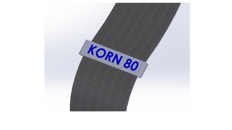 Kennzeichnungsklammer für Schleifbänder