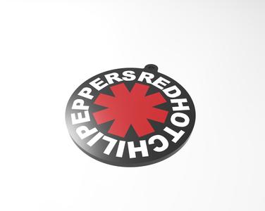 Red-Hot-Chili-Peppers-Keychain [Print multiple color using 1 nozzle printer]