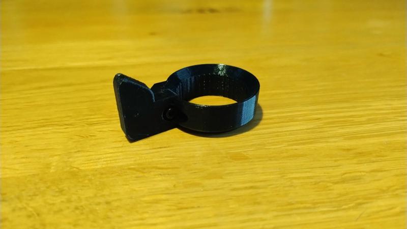 Motorcycle thumb throttle with threaded insert.