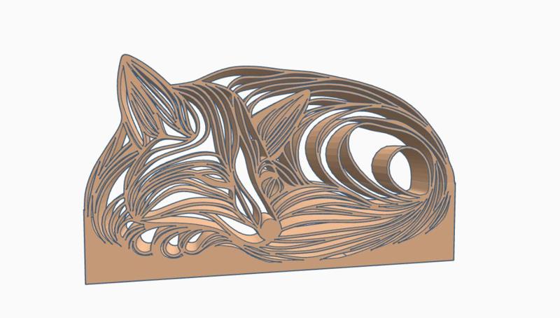 Little figurine: Sleeping fox