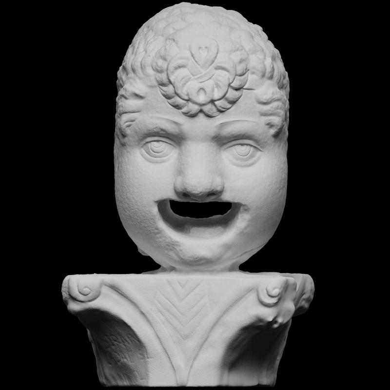 Rain Spout in the Form of a Mask