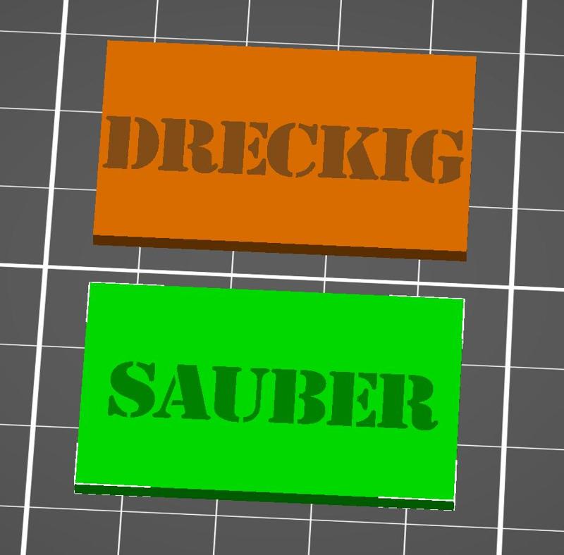 Sauber / Dreckig Schilder für Spülmaschinen-Schild