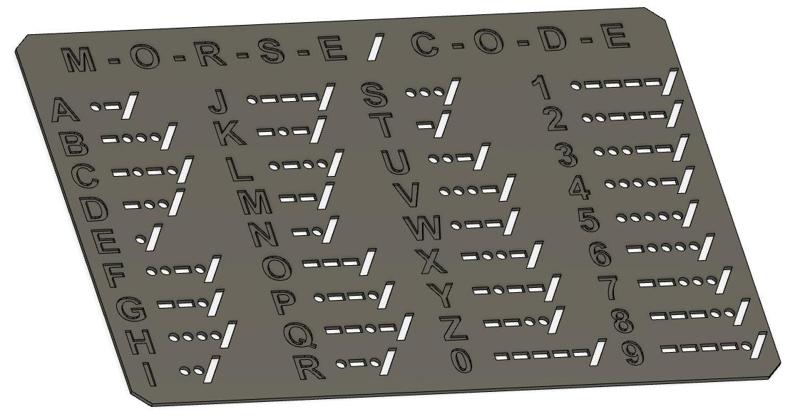 Morse code template