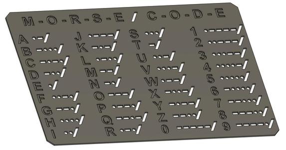 Morse code template