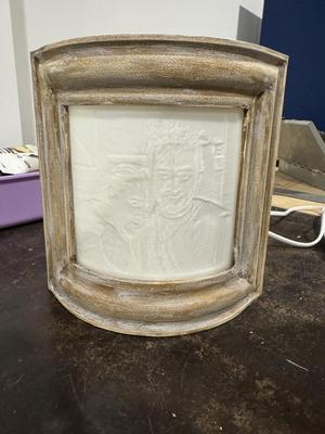 Curved Lithophane Night Light Picture Frame
