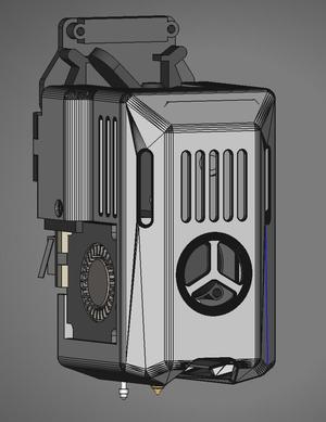 ENDER 3 V3 KE CAD HOTEND ASSEMBLY (Mostly stock parts)