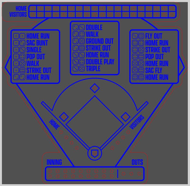 Dice Baseball for laser cutter
