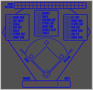 Dice Baseball for laser cutter