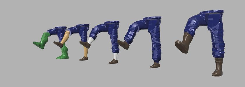 Bruce articulegs Upgrade for 3D SETS Family - Ann & Bruce