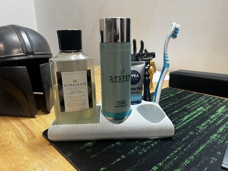 Bathroom tray - with drainage holes