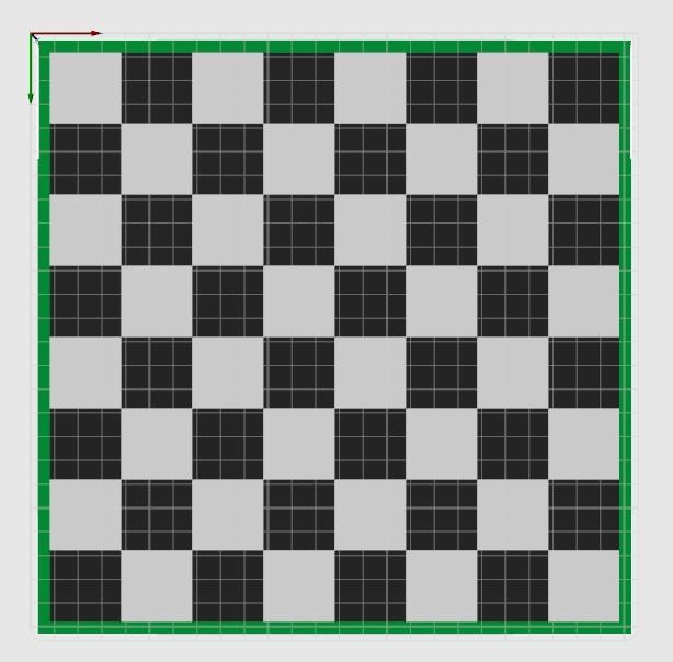 Compact checkers/chess board 250x250mm