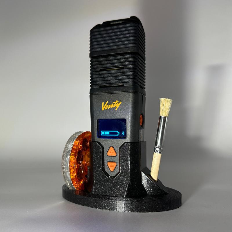 S&B Venty stand w/ brush and capsule holder