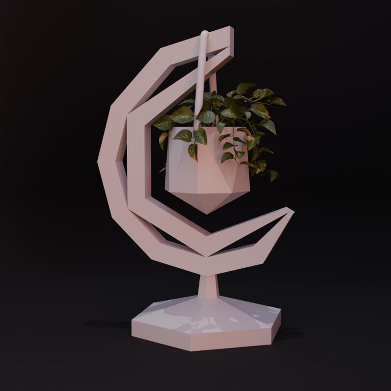 HANGING POT HALF MOON