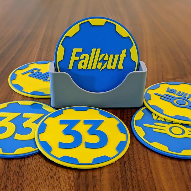 Fallout TV show inspired coasters