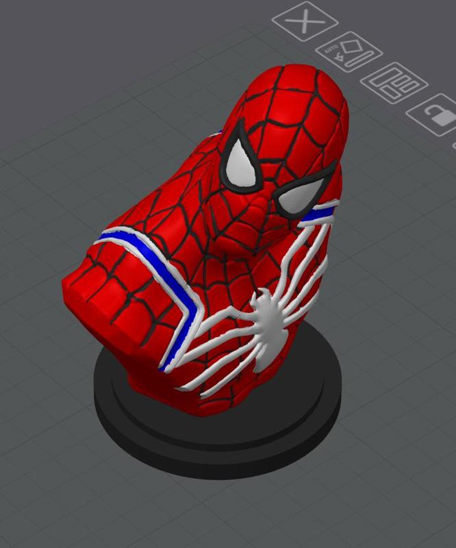 Multi-Colour Spider-Man Bust