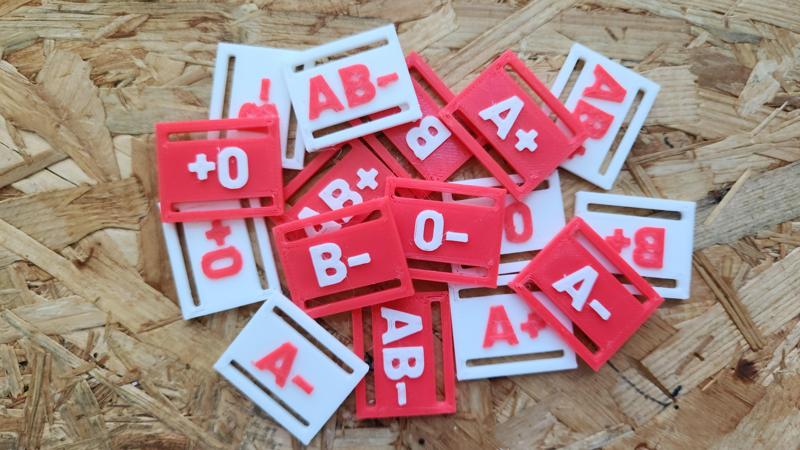 Blood Group Tag for Belt or Strap