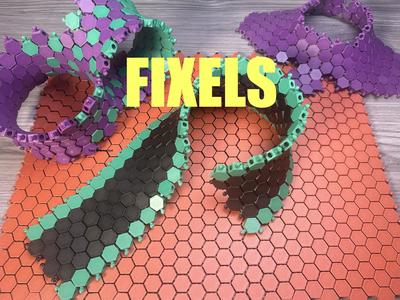 Fixels, print in place expandable fabric
