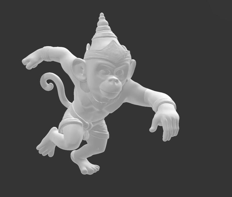 DBX Monkey Stl Glb for 3D Printer