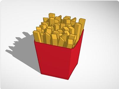 Fries bag pencil toy