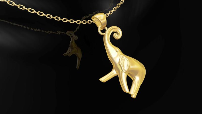 elephant gold pendant jewelry