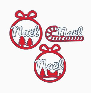 3 x Naël, personalized Christmas bauble