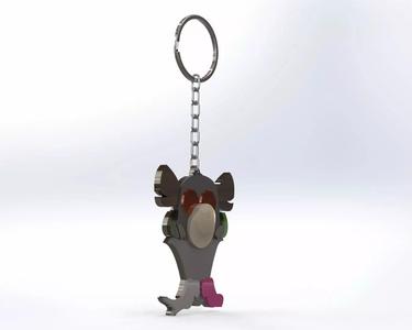Rick And Morty Rat Pickle Rick keychain
