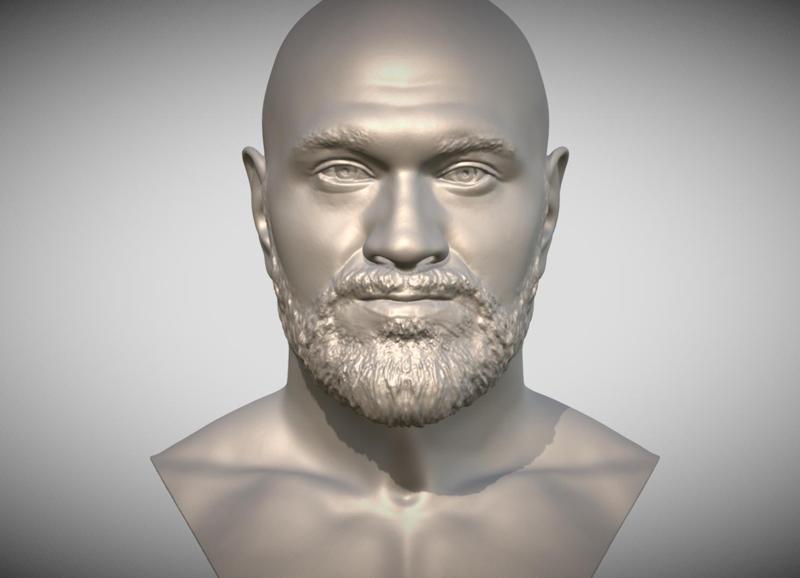 Tyson Fury bust for 3D printing