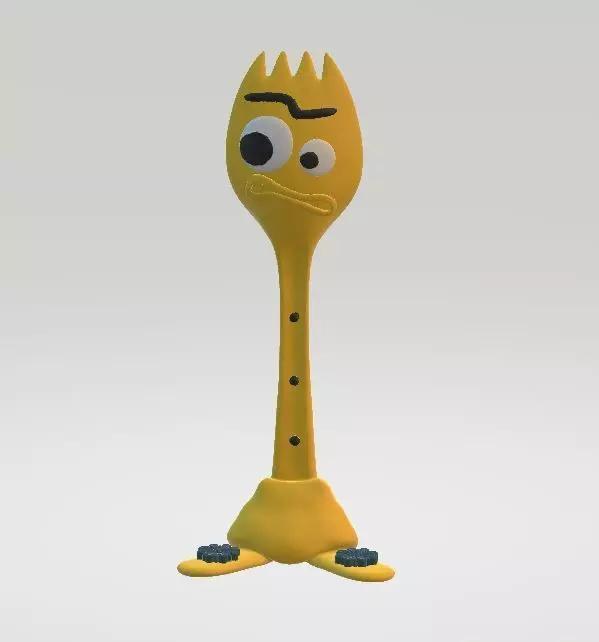 cartoon spork toy 3d printable model
