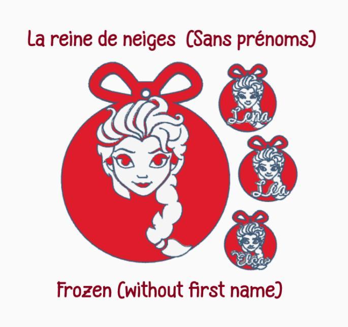 Christmas ornaments, snow queen, frozen, no name