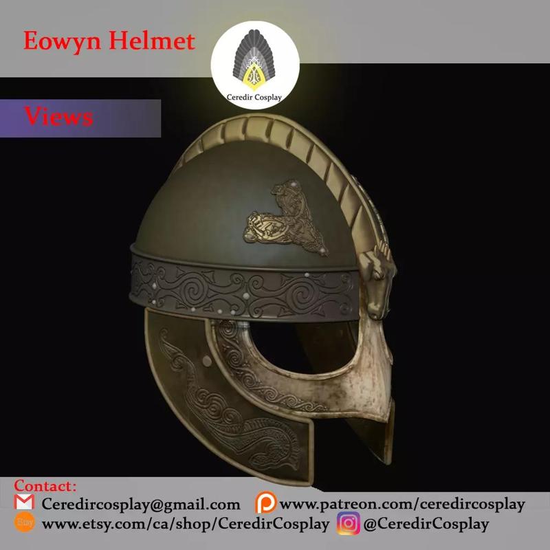 Eowyn dernhelm helmet lord of the rings 3D DIGITAL DOWNLOAD