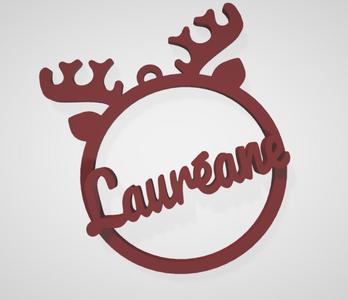 2 x Lauréane, personalized Christmas bauble