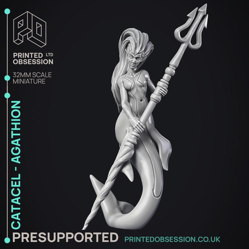 Catacel Agathion - Heaven hath no fury - PRESUPPORTED - Illustrated and Stats - 32mm scale
