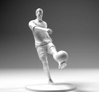 Footballer 02 Footstrike 01 Stl
