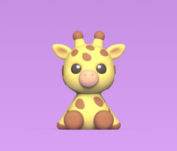 Cute Sitting Giraffe
