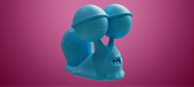 Baby Gary Cute - Cute 3D Fan Art Figure / Baby Gary - Cute 3D Fan Art Model sponge bob