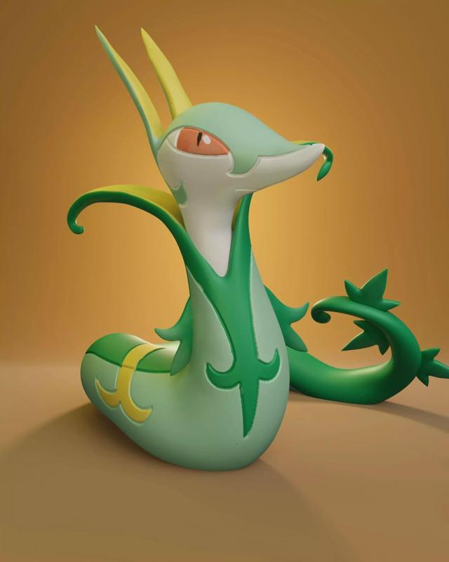 Pokemon - Serperior with two different poses