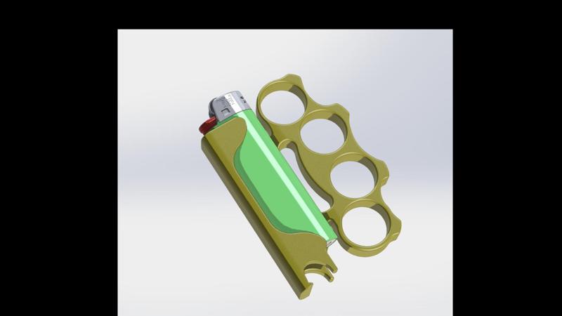 Multifunctional brass knuckles.