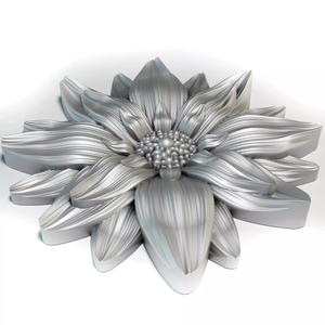3D stl model of a flower for CNC router