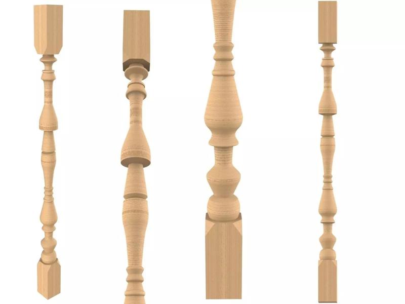 Baluster wooden stick