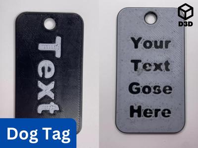 Two-Sided Customizable Dog Tag Fusion 360