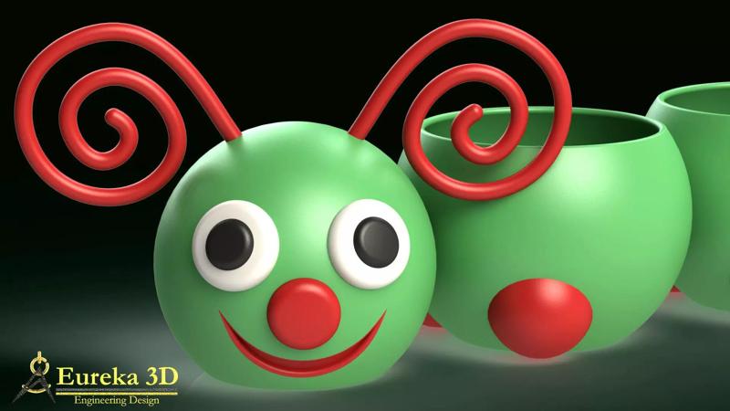 ADORABLE CATERPILLAR POT