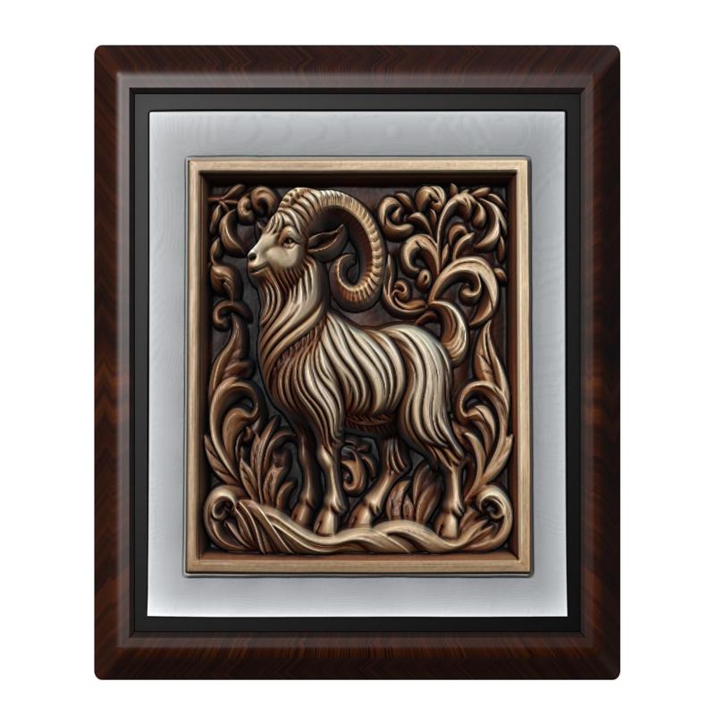 Goat animal wall art relief wall decor