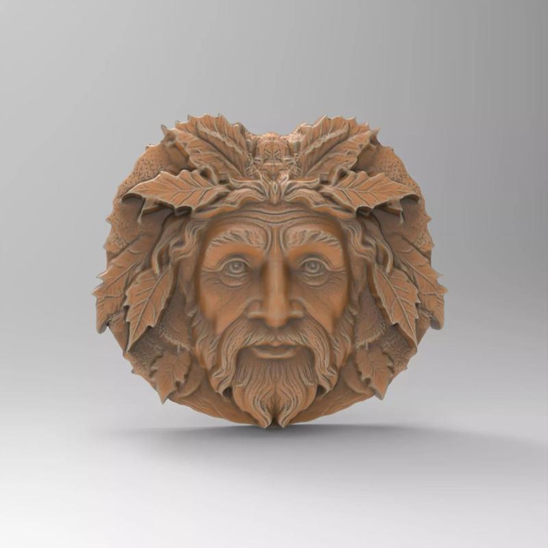 Green Leaf Man Sculpture for Garden Decor